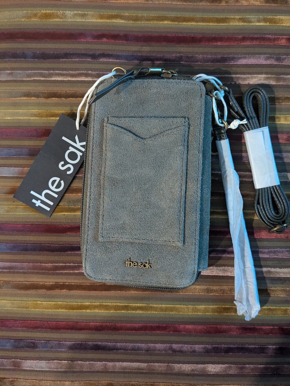 The Sak Silverlake Moss Suede Crossbody Phone Wallet with Front Pocket - NWT
